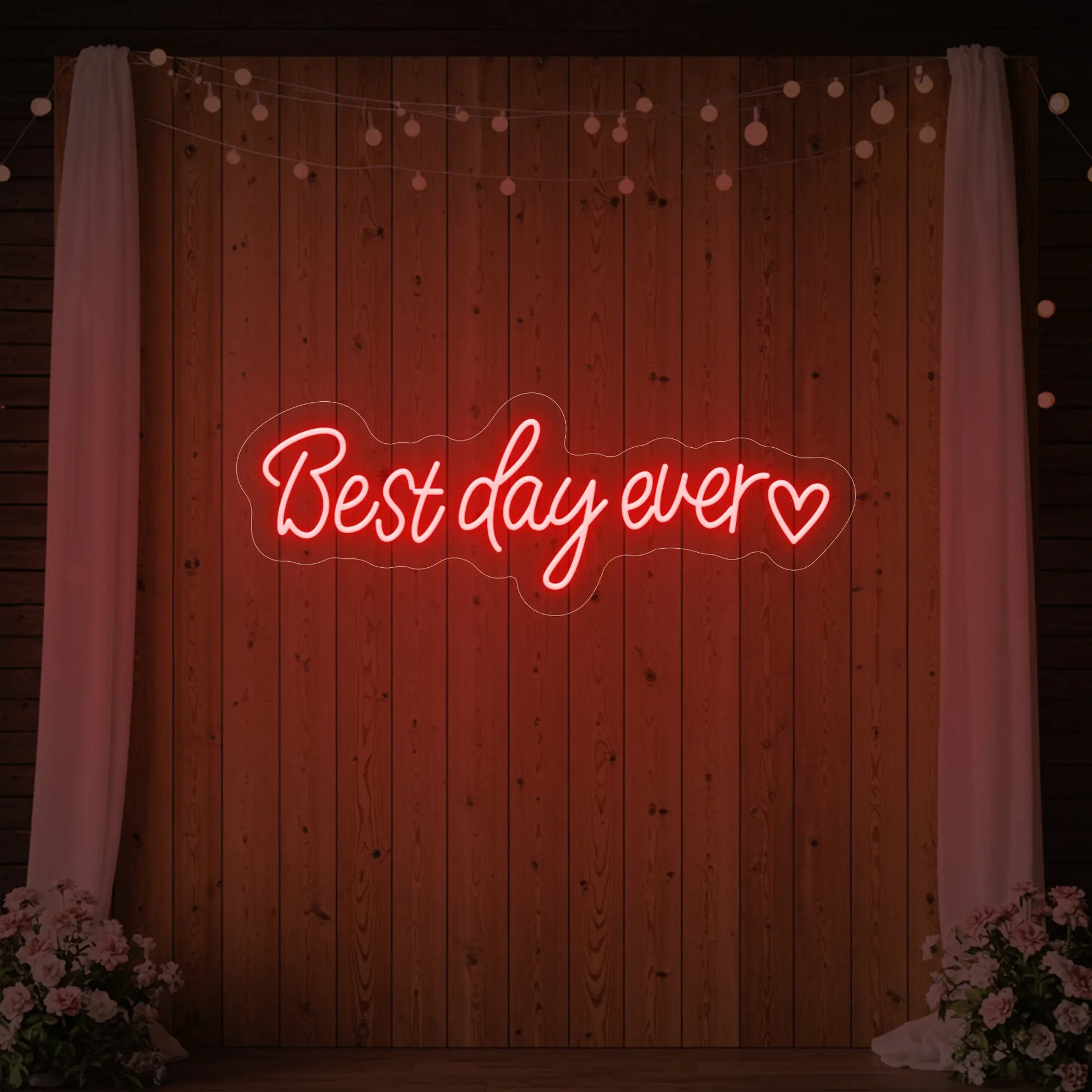 Best Day Ever Heart Neon Sign