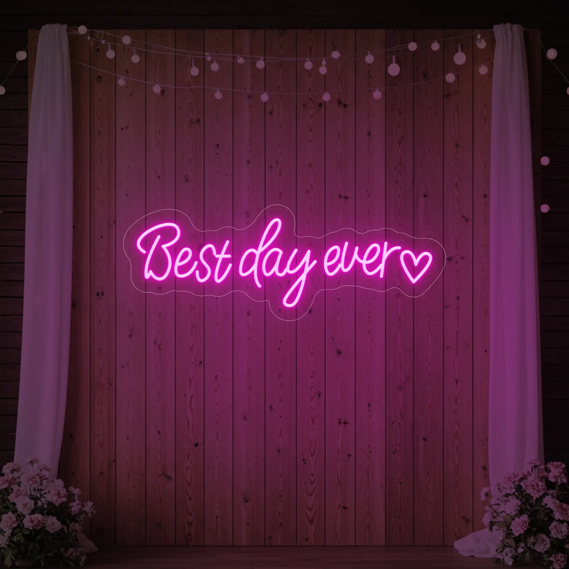 Best Day Ever Heart Neon Sign