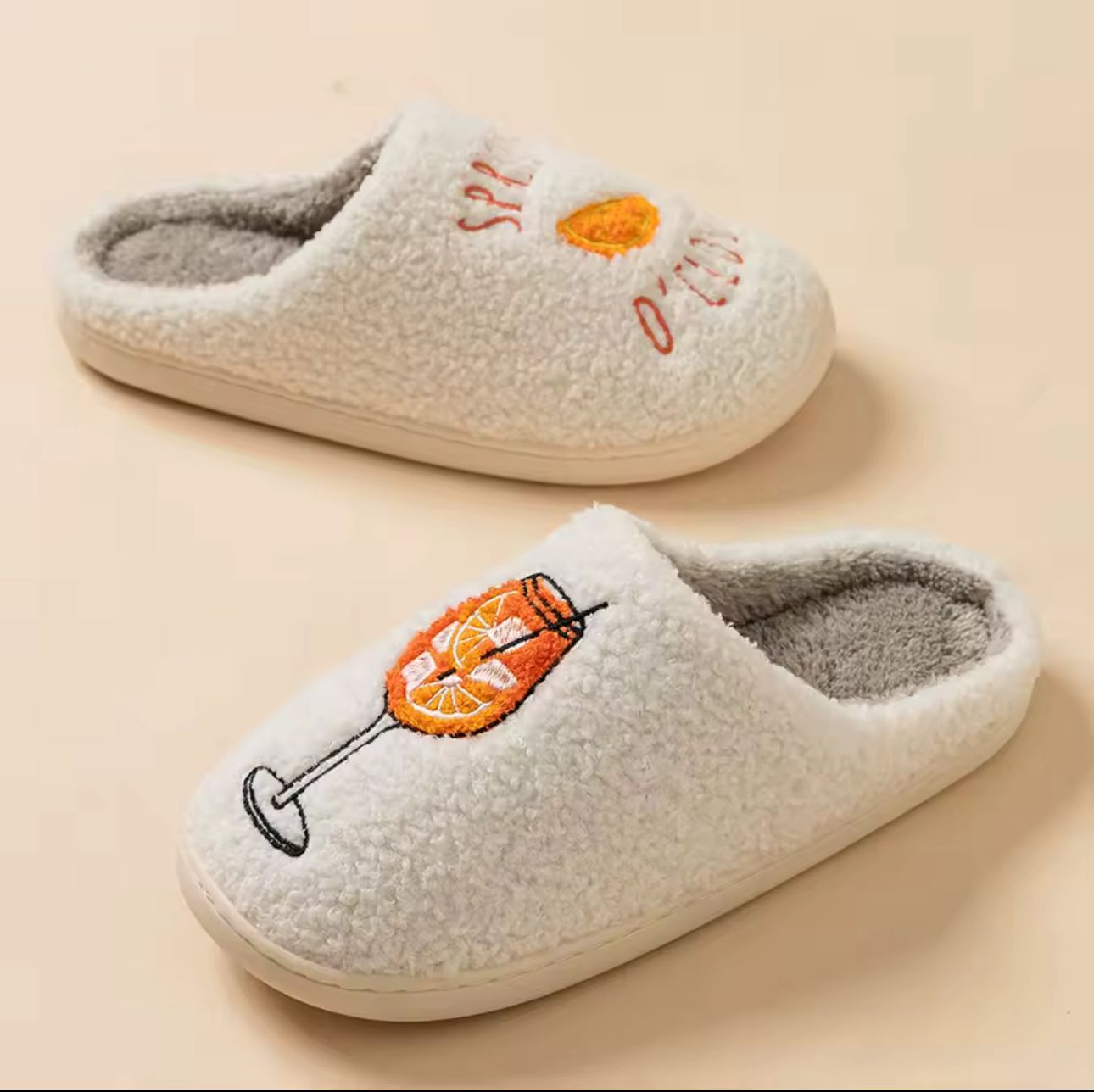 Fuzzy Slippers Spritz O’Clock