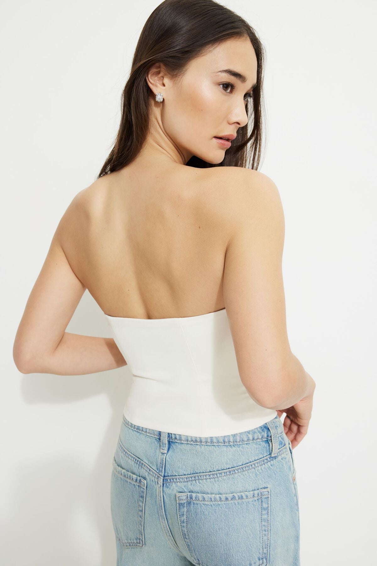 Haut tube corset orné