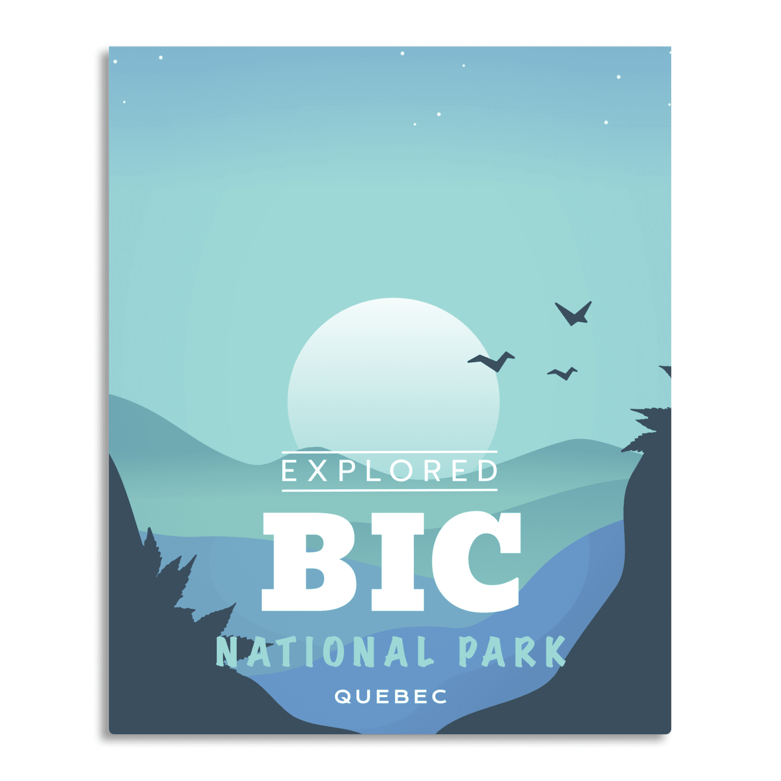 Bic National Park 'Explored' Poster, Canada Parks