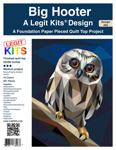 LEGIT KITS, Big Hooter Quilt Kit (Fabric Only)
