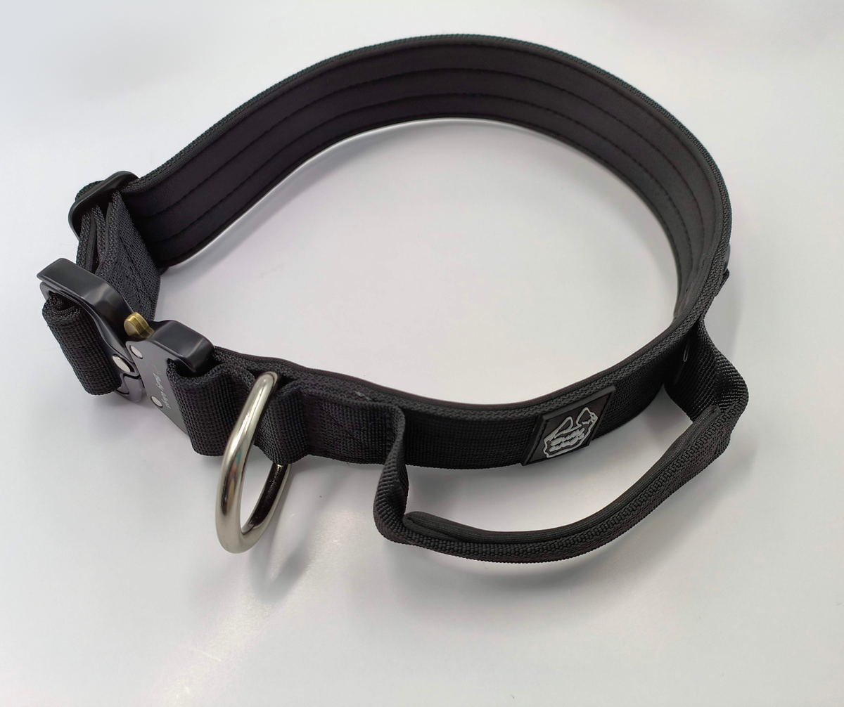 Collier tactique 1,5" avec poignée - Noir