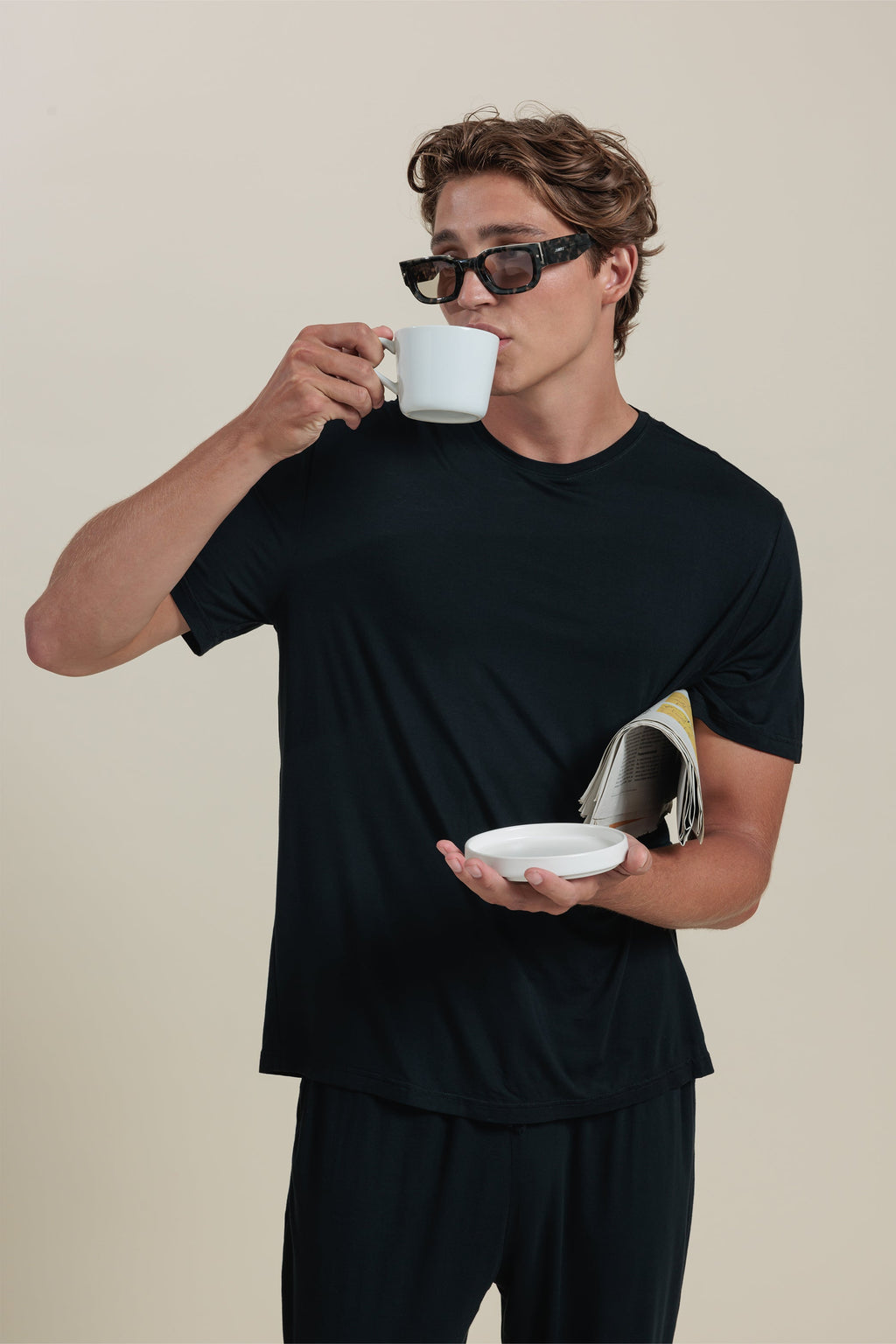 Sleepwear Set Men’s Bamboo Tee & Shorts Set