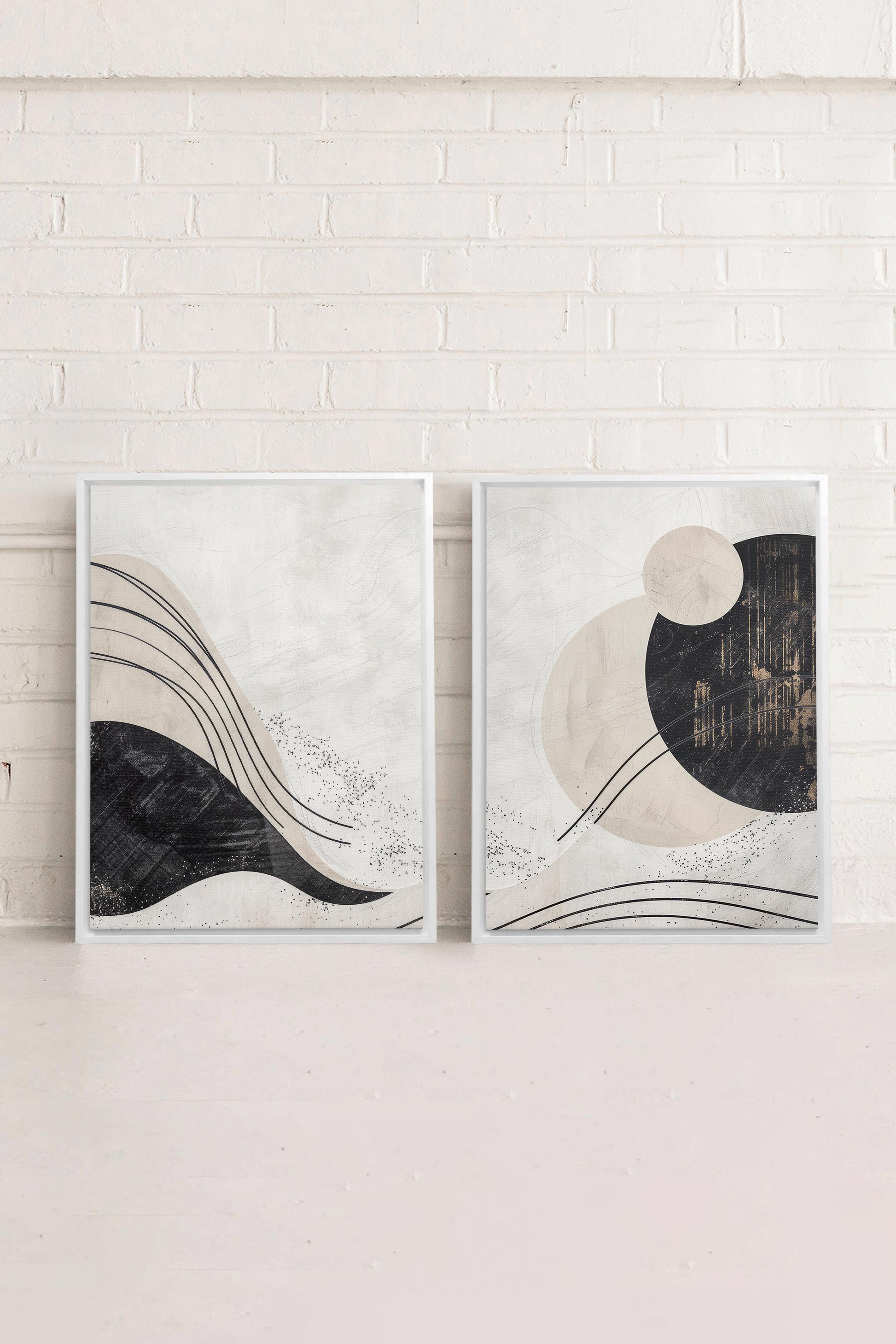 MINIMALIST UNIVERSE DUO (2 Stretched Canvas Artworks)