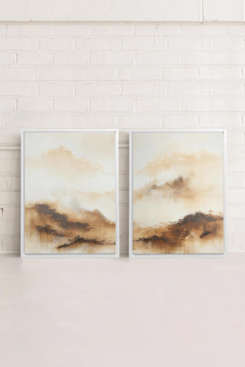 AMBER WAVES DUO (2 Stretched Canvas Artworks)