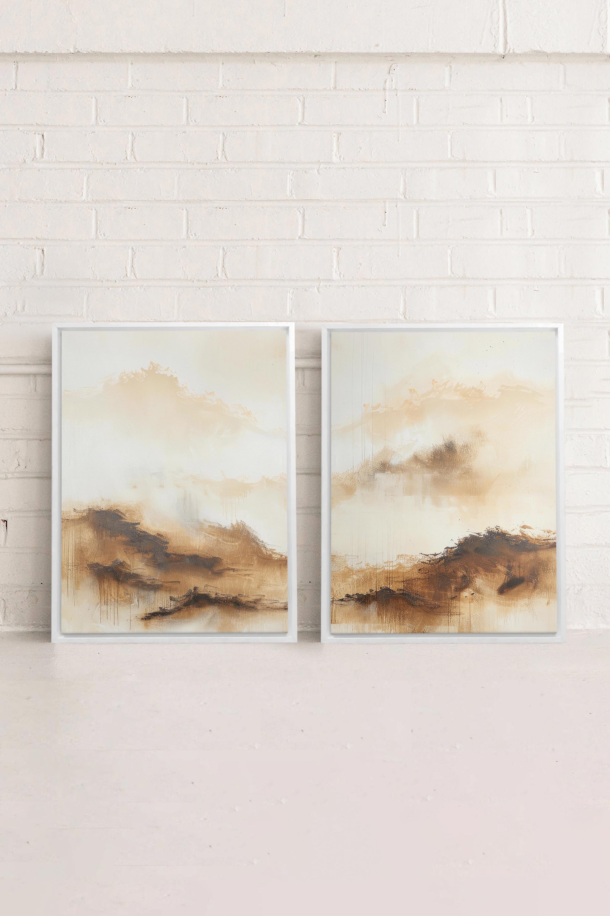 AMBER WAVES DUO (2 Stretched Canvas Artworks)