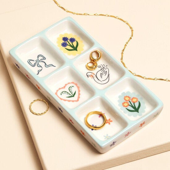 Cottage Ceramic Trinket Tray