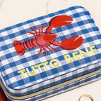 Gingham Lobster Tutto Bene Rectangular Travel Jewellery Case