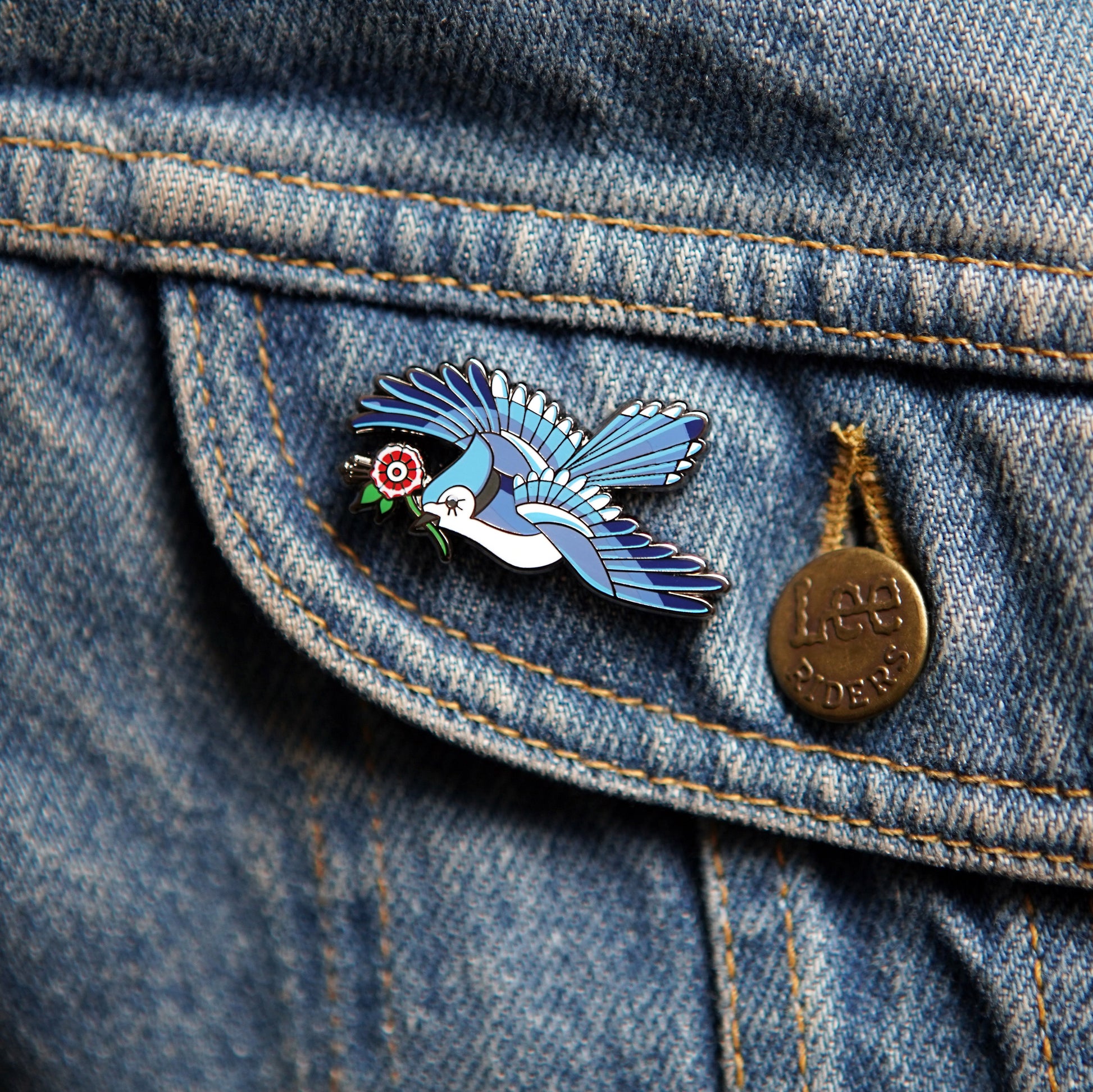Blue Jay Enamel Pin