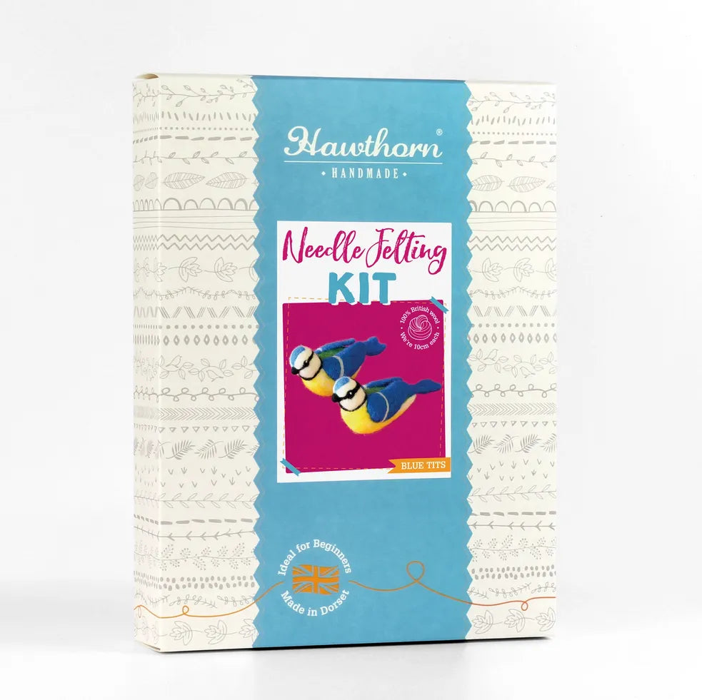 Hawthorn Handmade - Blue Tits Needle Felting Kit
