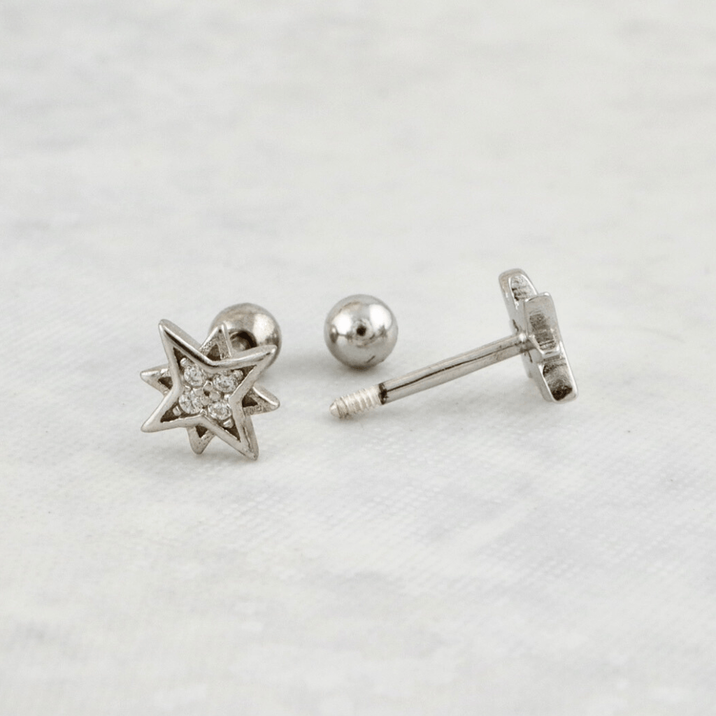 Sterling Silver Northern Star Earrings