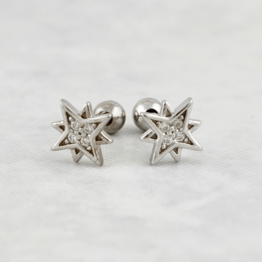 Sterling Silver Northern Star Earrings