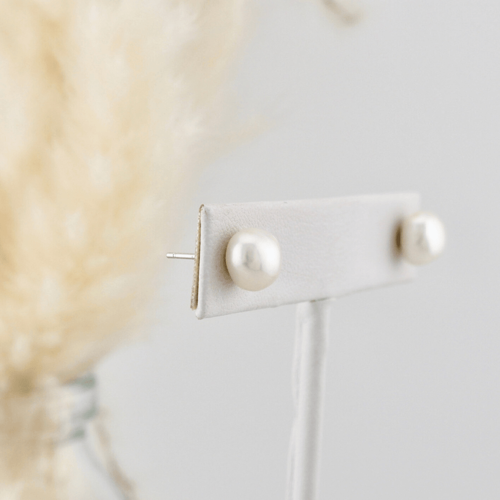 Sterling Silver Baroque Pearl Earrings