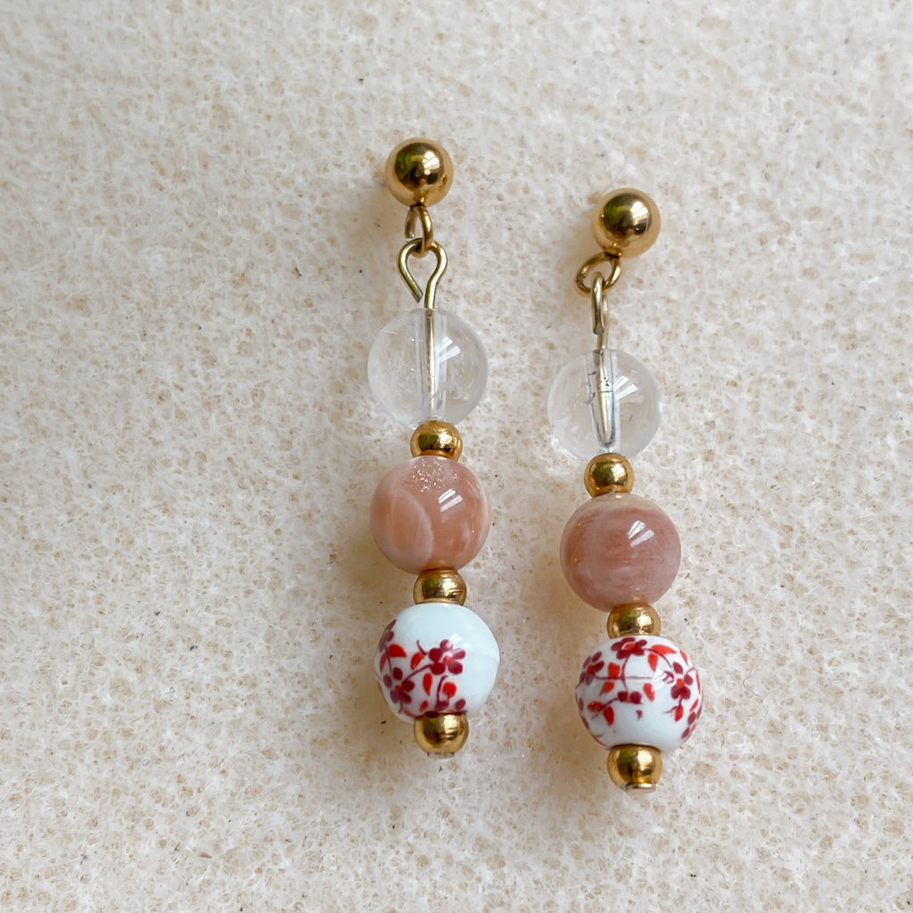 Boucles d'oreilles en pierres naturelles | HANAMI