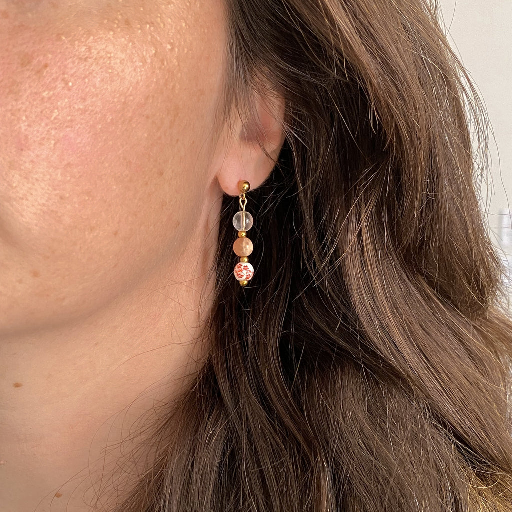 Boucles d'oreilles en pierres naturelles | HANAMI