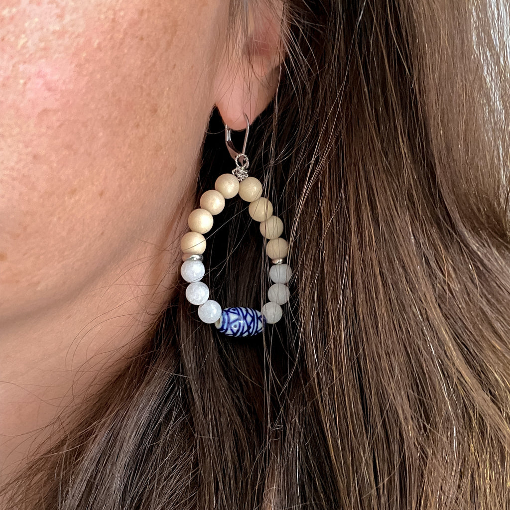 Boucles d'oreilles bohèmes pendantes en pierres naturelles | NAXOS