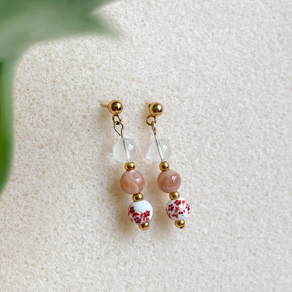 Boucles d'oreilles en pierres naturelles | HANAMI