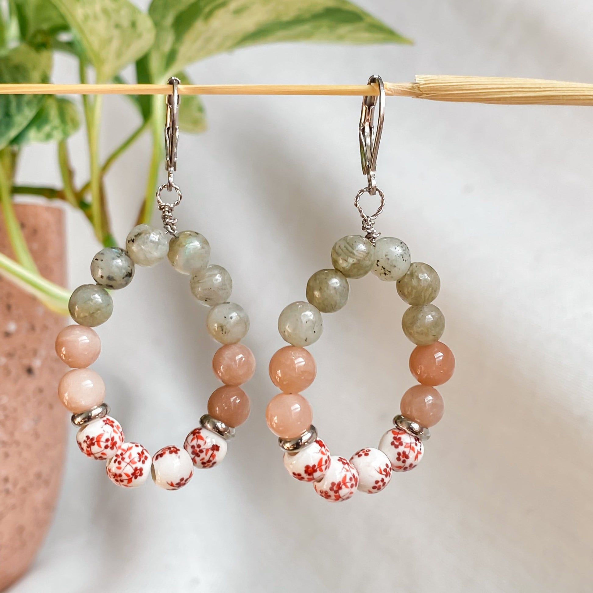 Boucles d'oreilles bohèmes en pierres naturelles | CORSAIRE