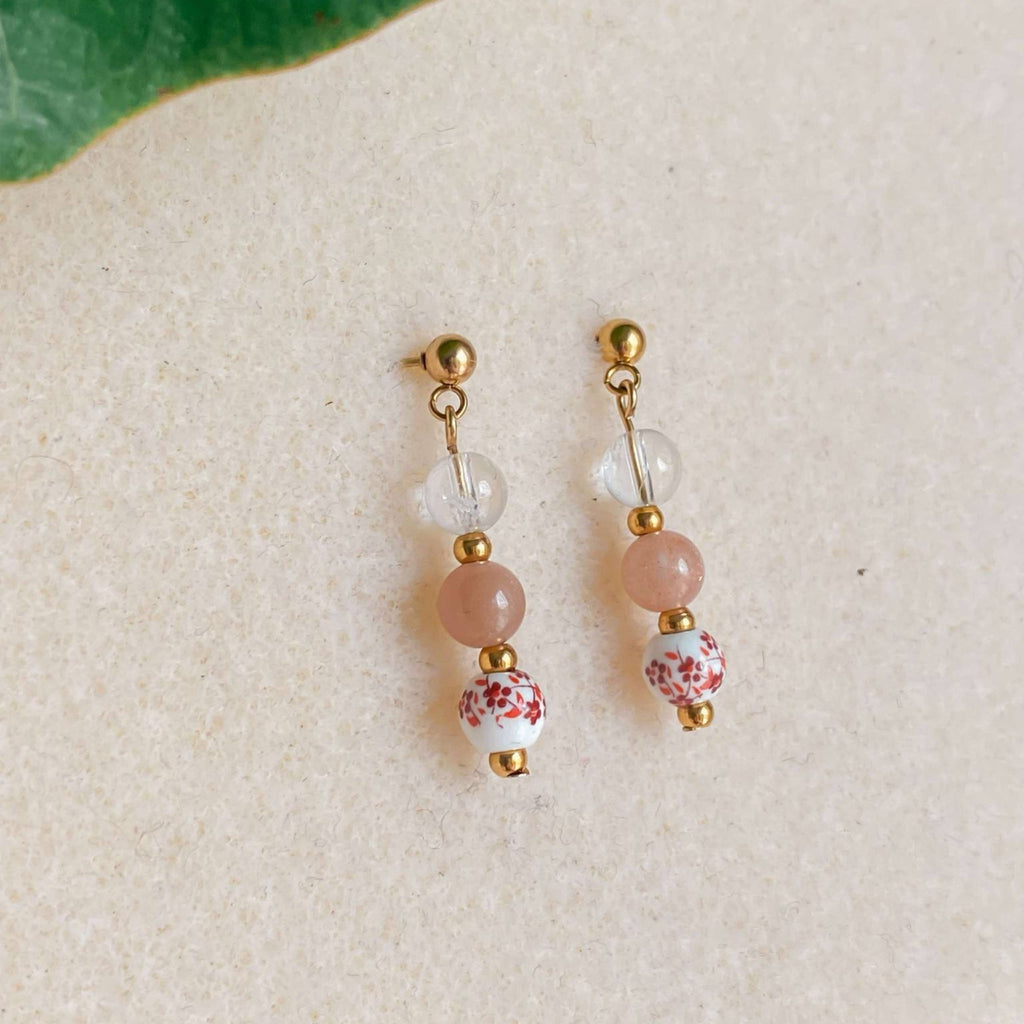 Boucles d'oreilles en pierres naturelles | HANAMI