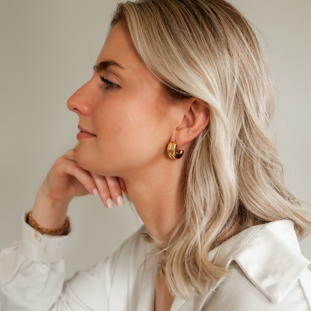 Boucles d'oreilles doubles créoles