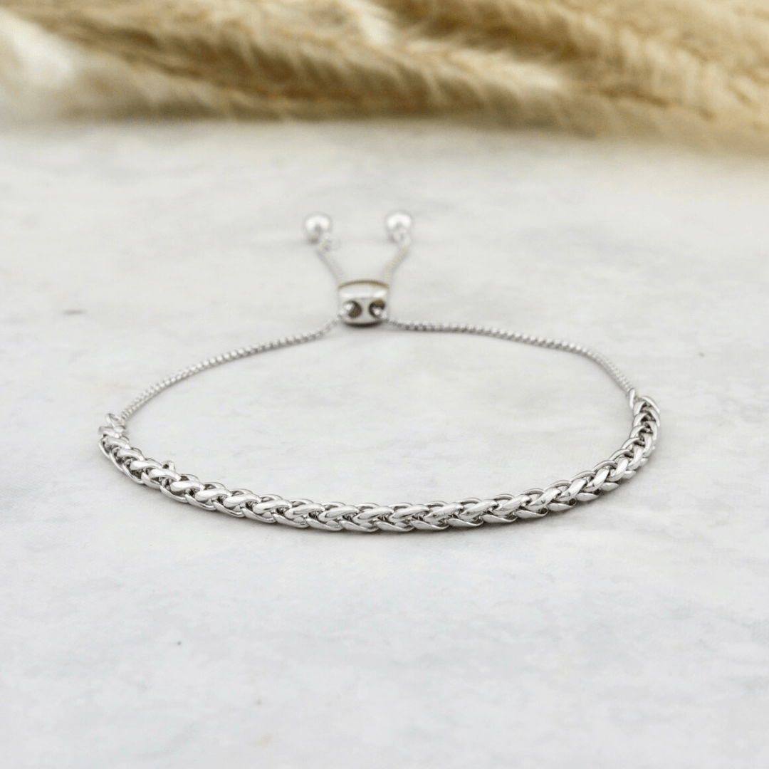 Sterling Silver Wheat Bracelet