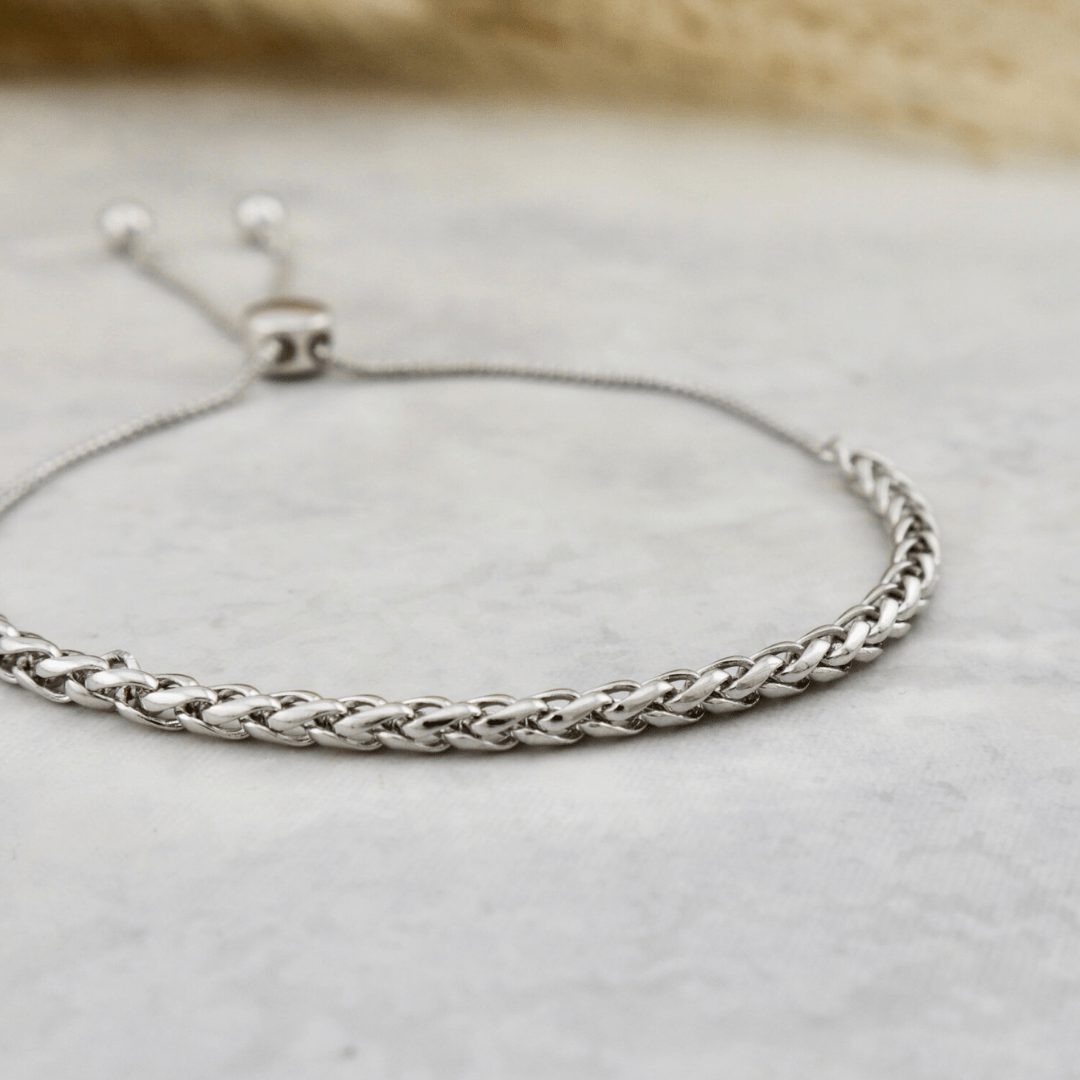 Sterling Silver Wheat Bracelet