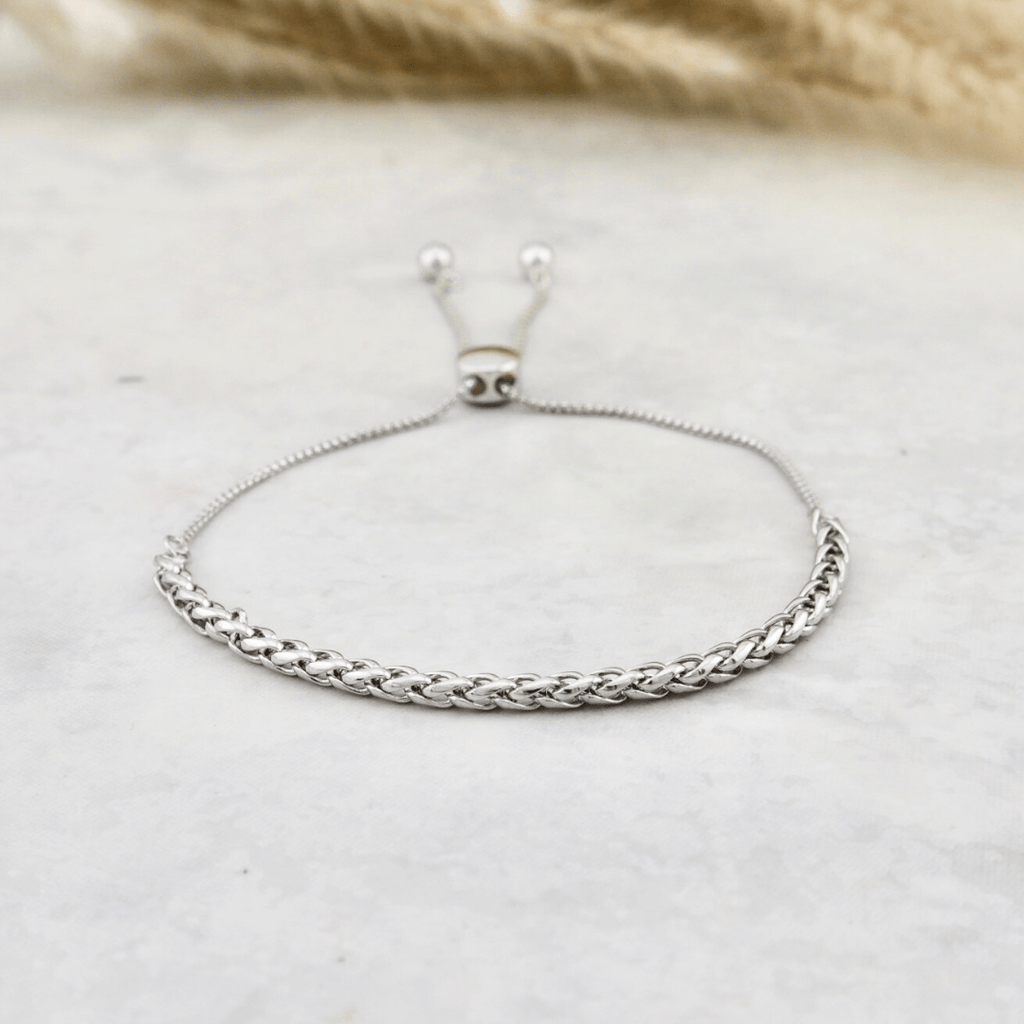 Sterling Silver Wheat Bracelet