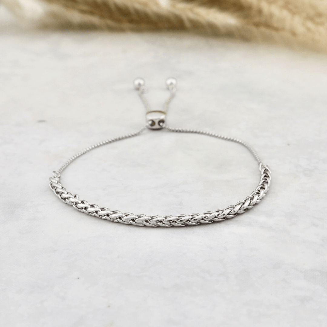 Sterling Silver Wheat Bracelet