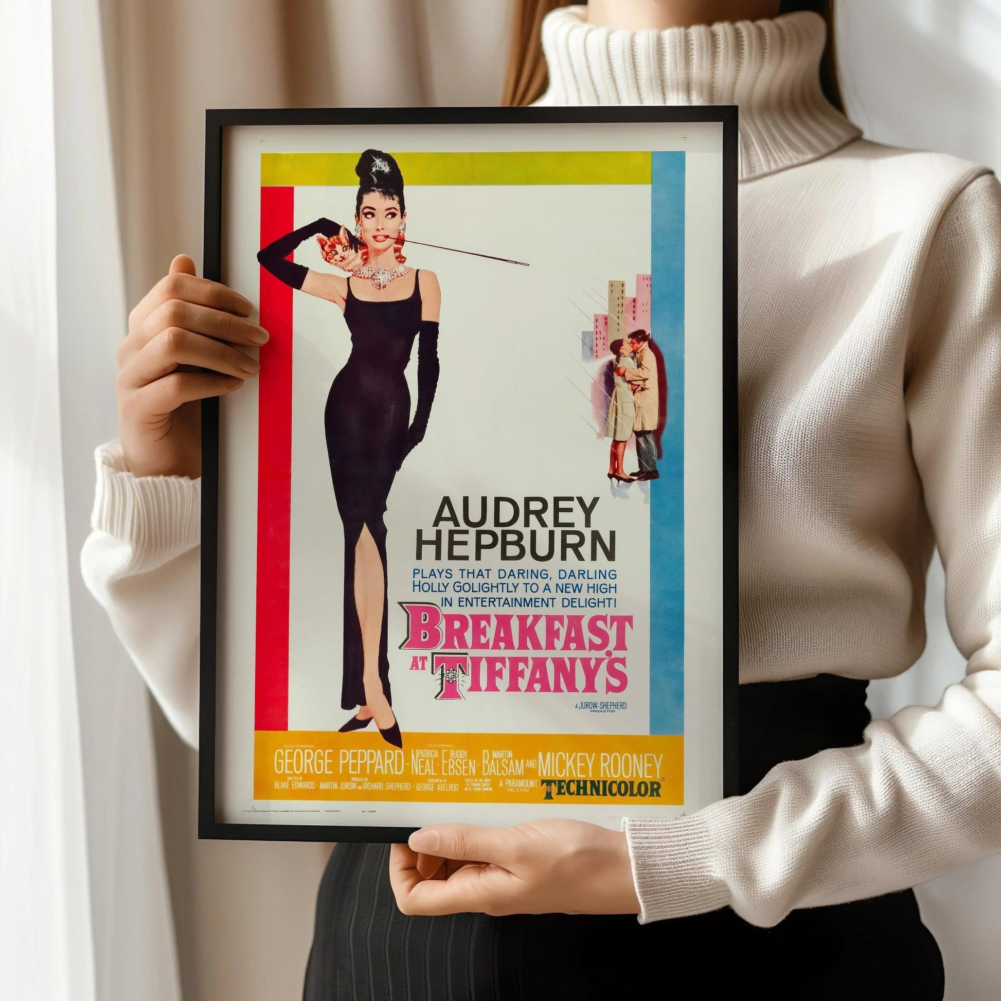 Affiche du film « Breakfast at Tiffany's » : Impression d'art giclée, encadrée ou non