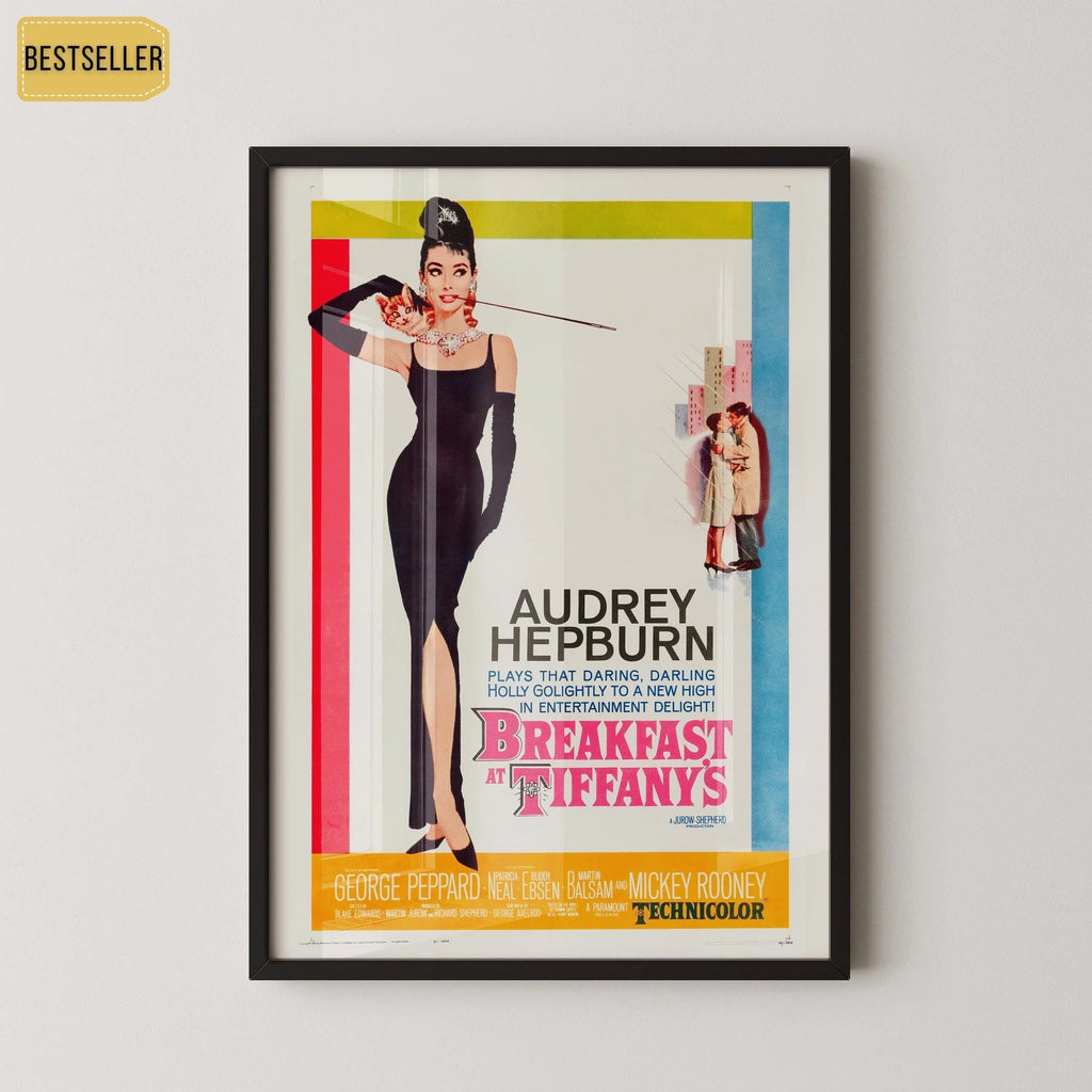 Affiche du film « Breakfast at Tiffany's » : Impression d'art giclée, encadrée ou non