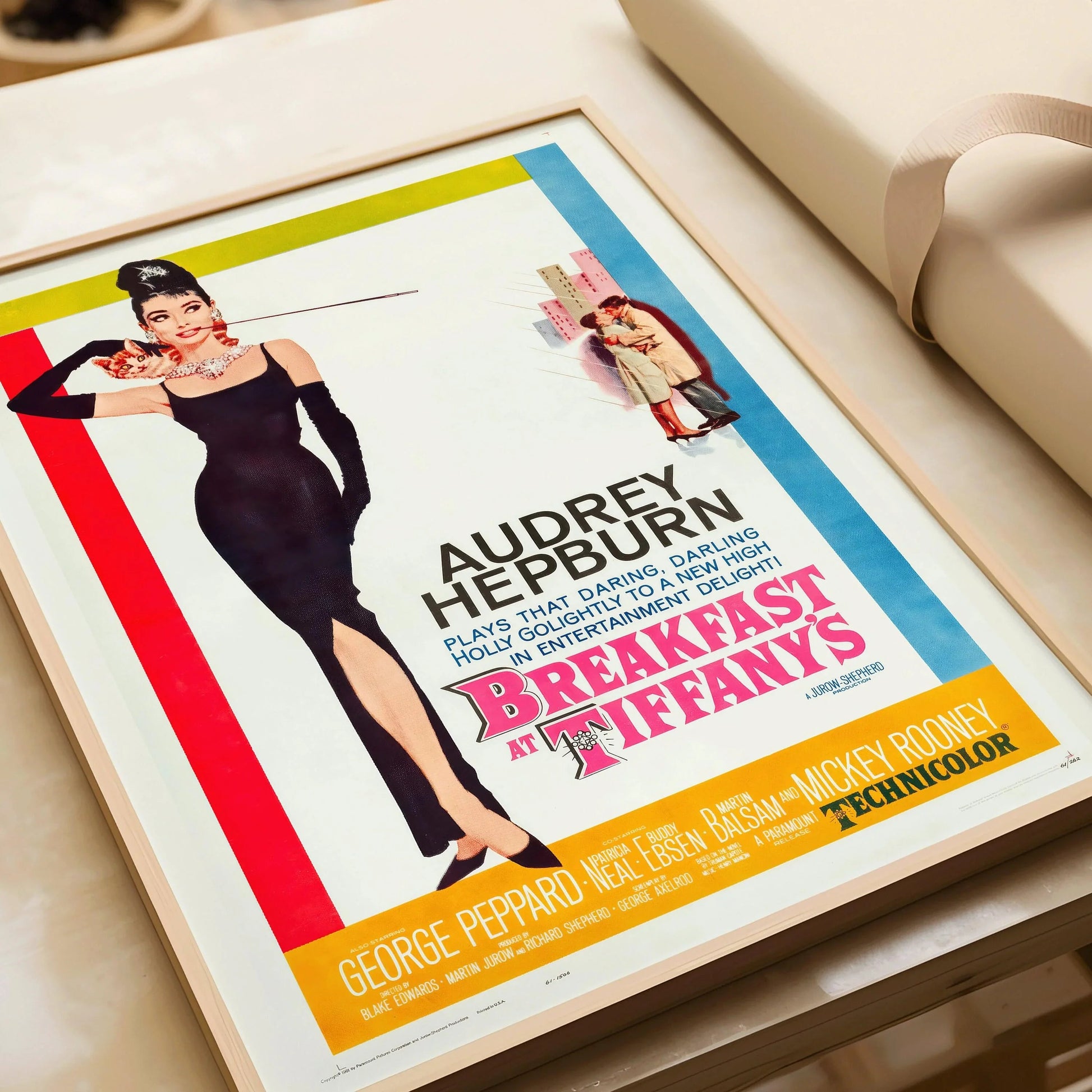 Affiche du film « Breakfast at Tiffany's » : Impression d'art giclée, encadrée ou non