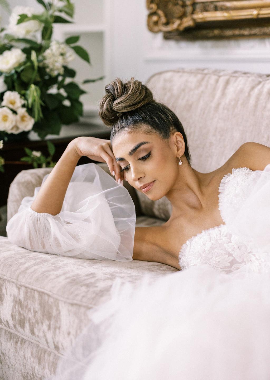 SARA Crystal Pear Drop Earrings