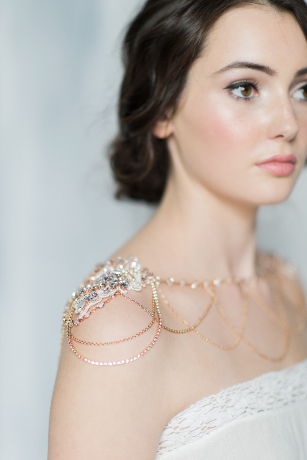 BRIENNE Crystal Shoulder Necklace