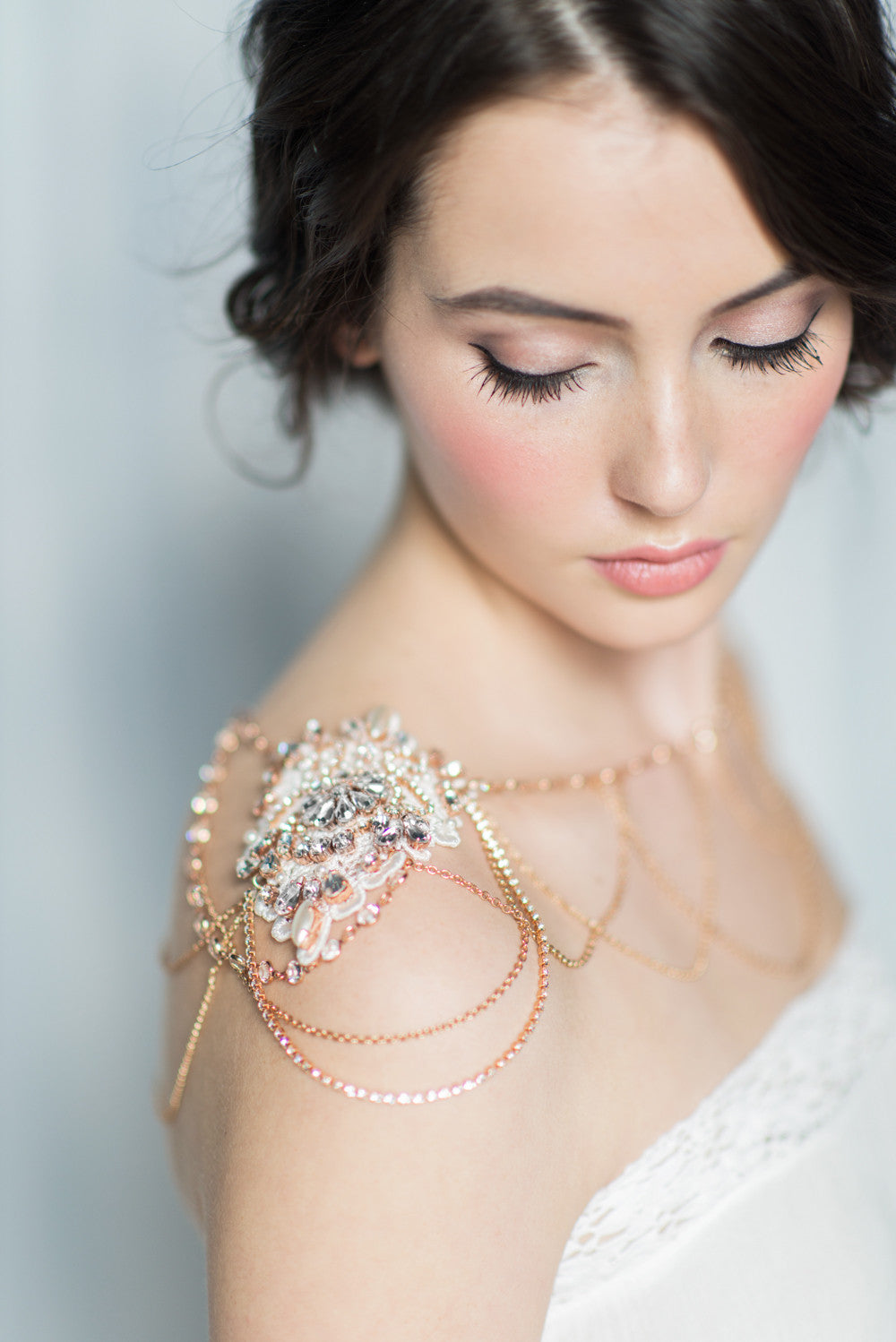 BRIENNE Crystal Shoulder Necklace