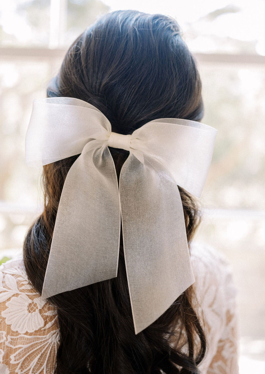 GEORGINA Organza Bridal Hair Bow