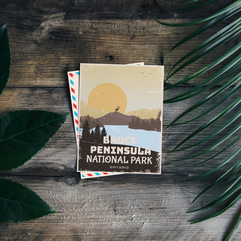 Carte postale du parc national de la péninsule Bruce (Canada)