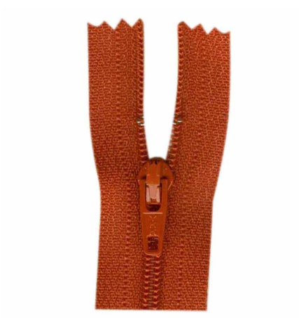 Fermeture éclair tout usage Costumakers - 9 pouces, extrémité fermée - Orange brûlé