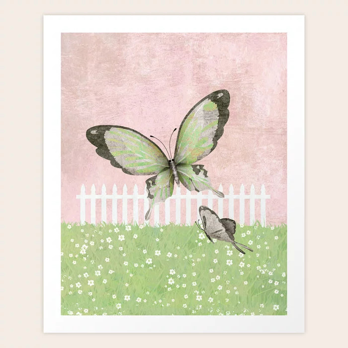 Impression d'art Papillons dans le jardin