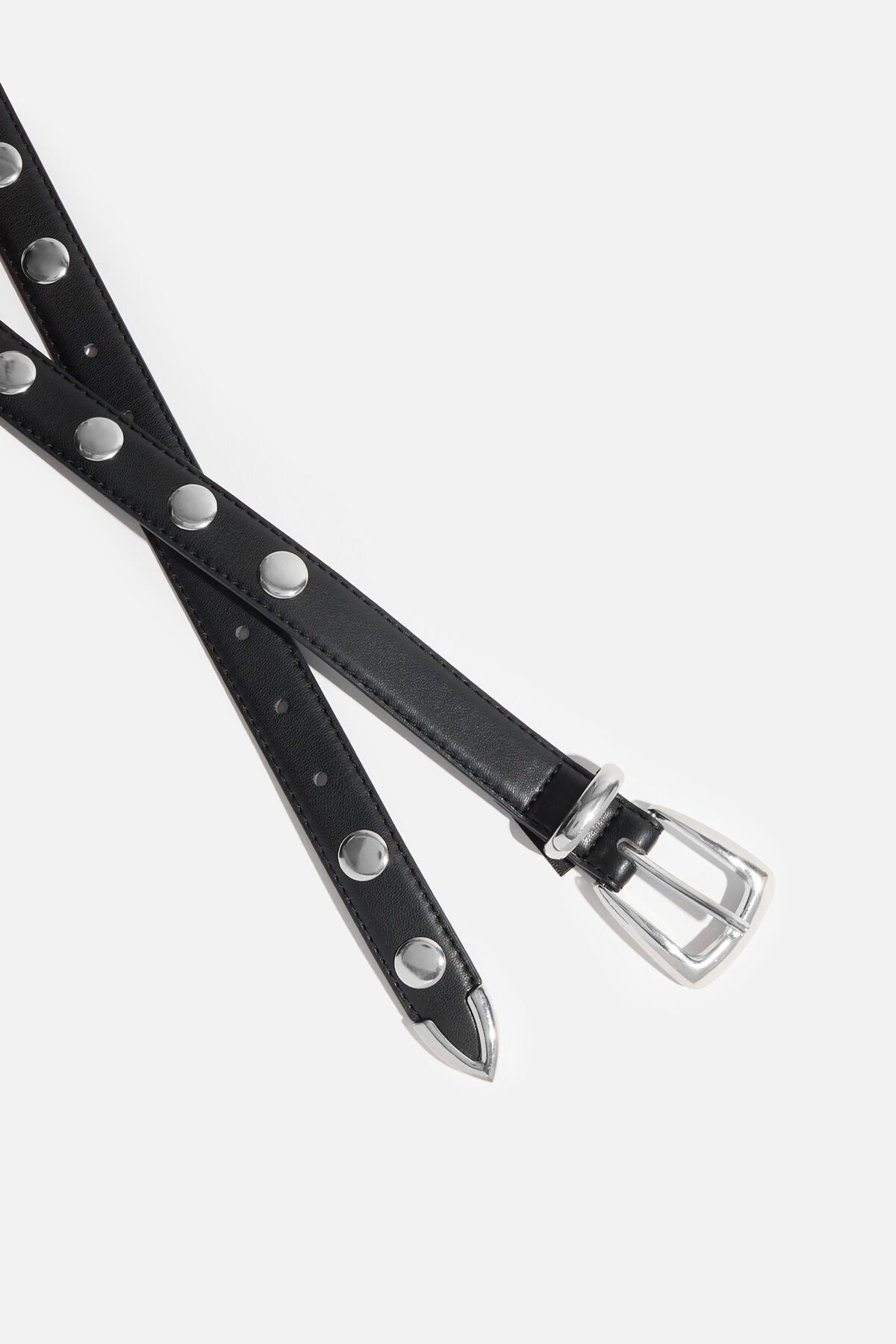 Studded Faux Leather Belt
