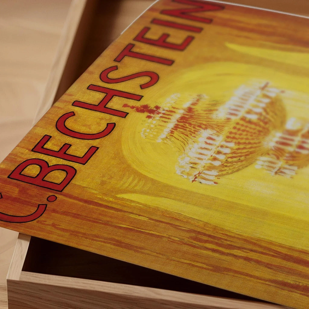 Affiche de piano C. Bechstein : Impression musicale Art Déco vintage