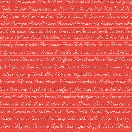 Hungry Animal Alphabet  - RED