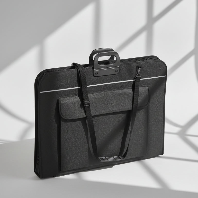 600D Nylon Portfolio With 2 Inside Pockets, 3" Wide