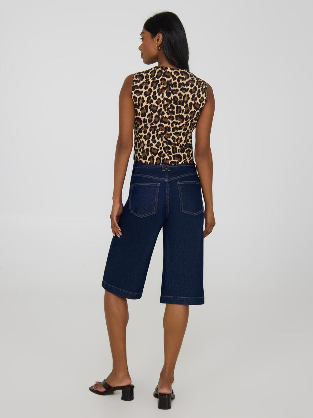 3-Button Animal Print Vest