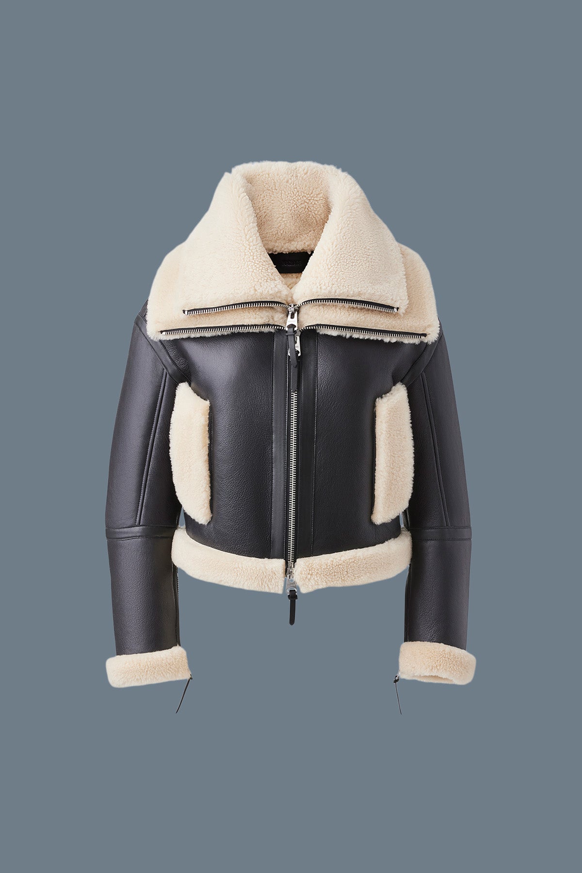Veste en peau de mouton PENELOPA à double col
