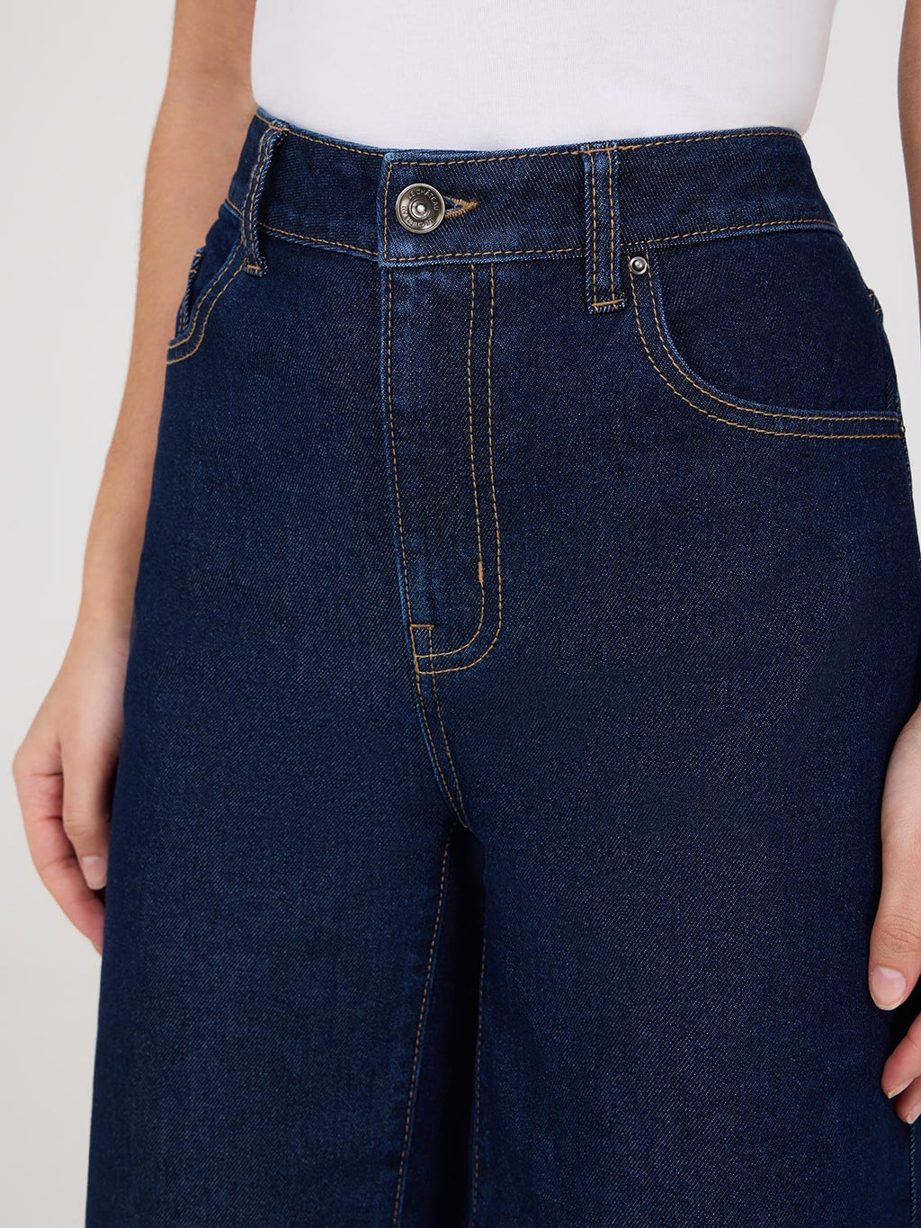 Bermuda en jean à jambes larges