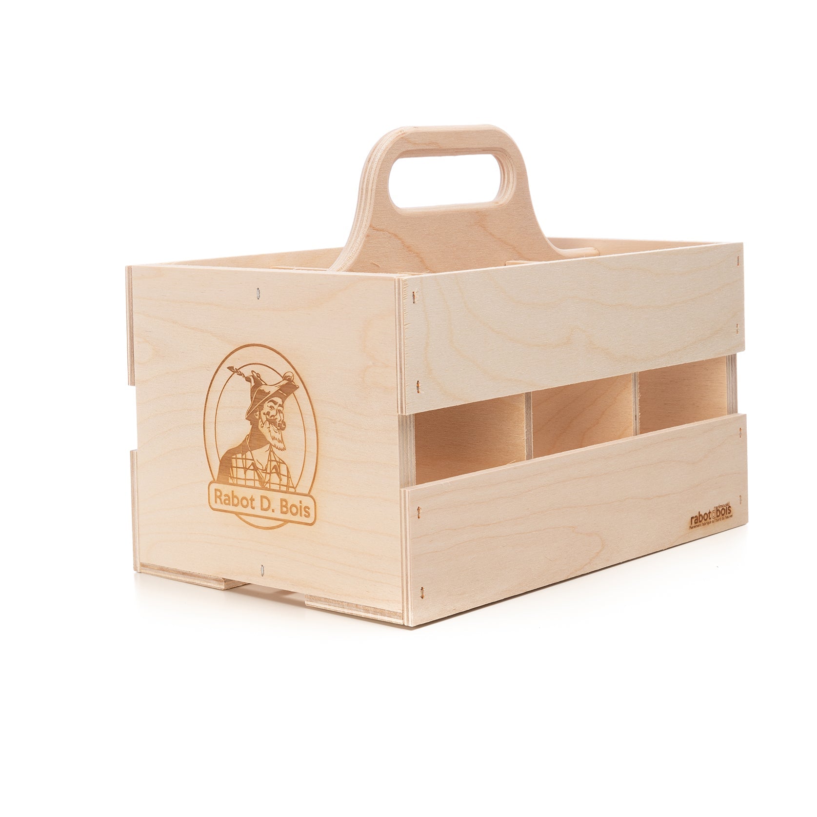 6-Pack - Wooden Crate for Bottles and Cans