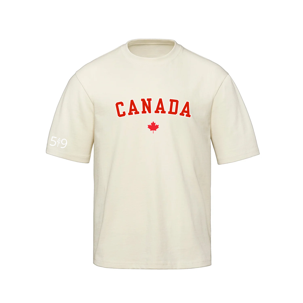 T-SHIRT SURDIMENSIONNÉ DE L'ÉQUIPE VARSITY DU CANADA (UNISEXE)