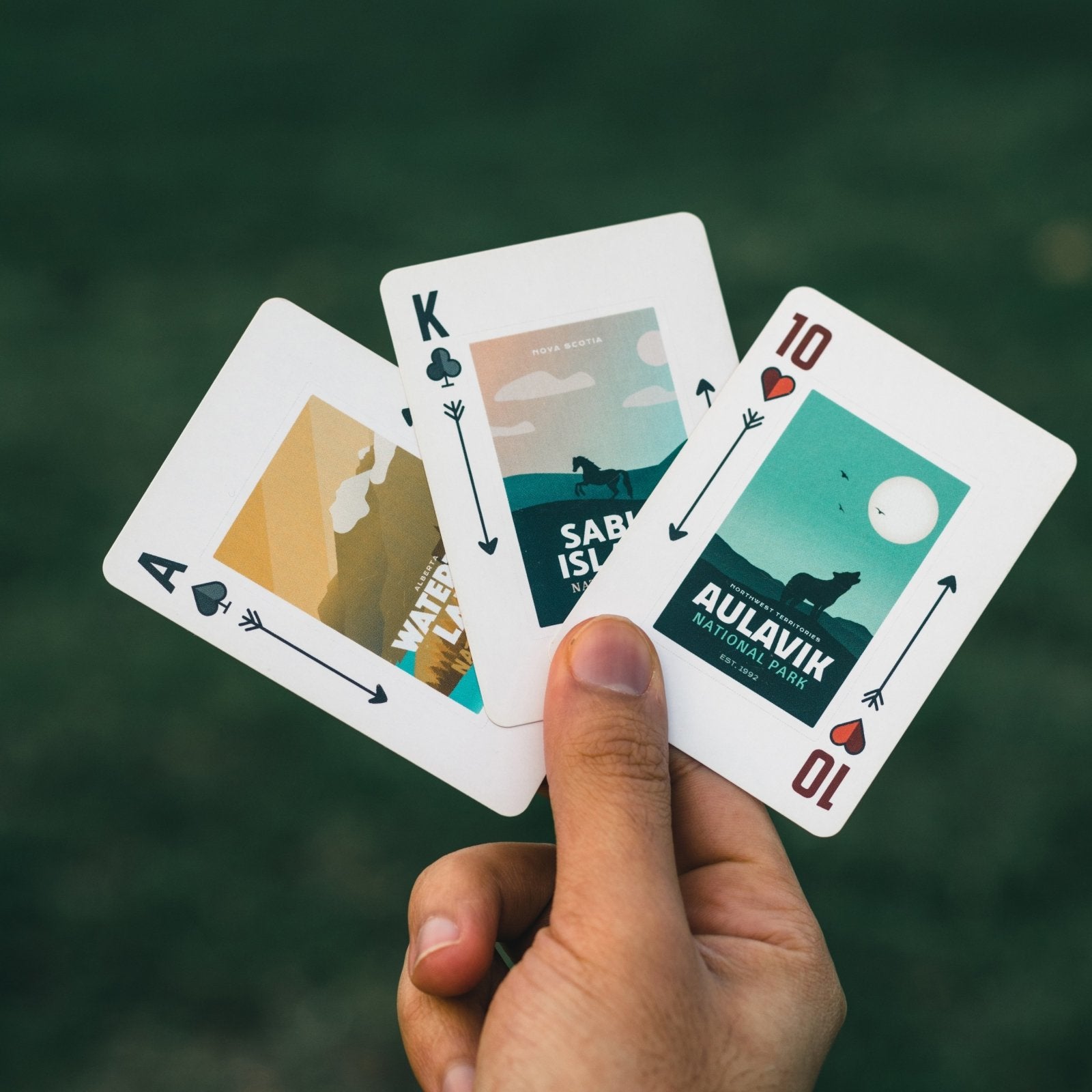 Cartes à jouer imperméables des parcs nationaux du Canada