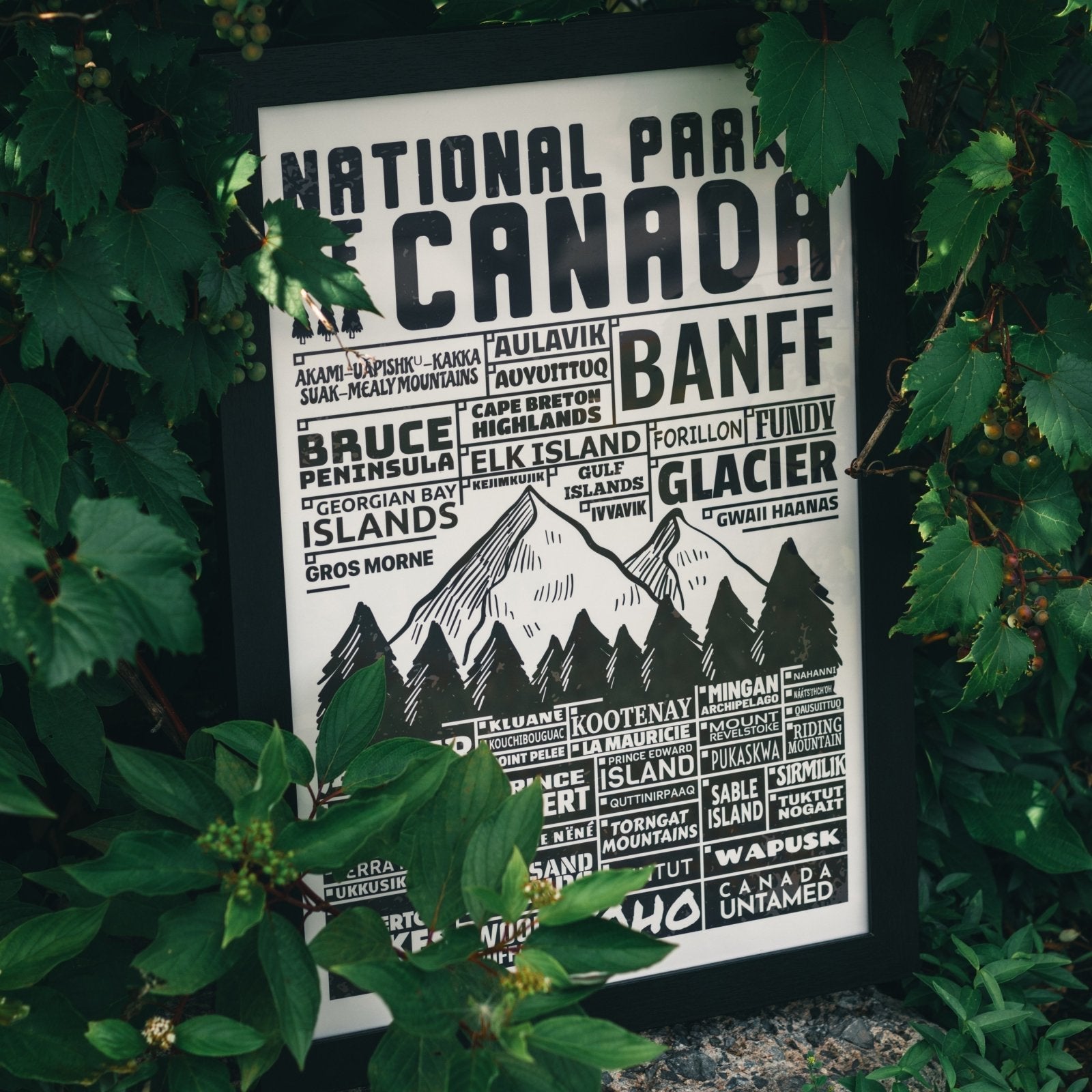 Canada National Parks Checklist Poster